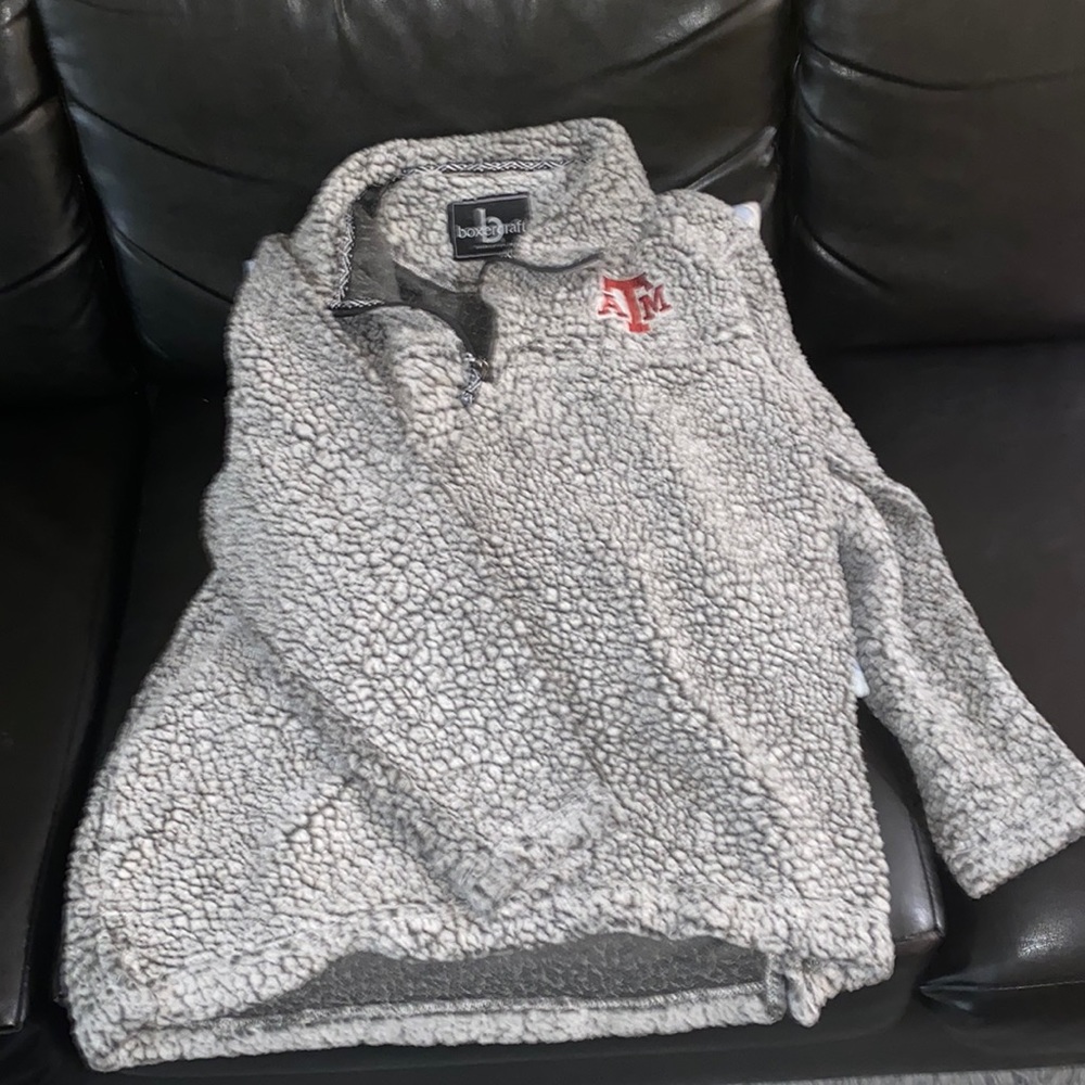 quarter zip A&M sherpa